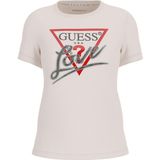 Guess - SS CN Triangle Love - T-Shirt - Korte Mouwen - Stretch Jerseykatoen - Ronde Hals