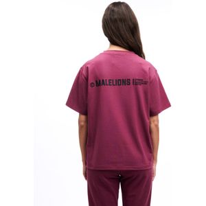 Malelions Women Studio T-Shirt - Burgundy XS