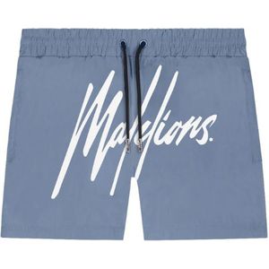 Malelions Essentials Swimshort - Stone Blue/White XS