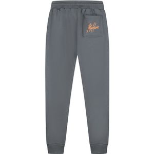 Malelions Striped Signature Sweatpants - Grey/Orange XS