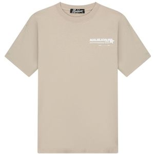 Malelions Hotel T-Shirt - Taupe/White S