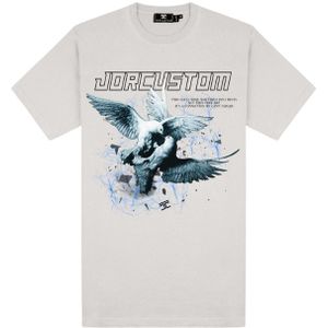 JorCustom Doves Slim Fit T-Shirt - Light Grey M