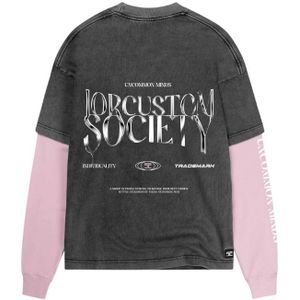 UncommonMinds - Double Layered T-Shirt - Pink - Loose Fit