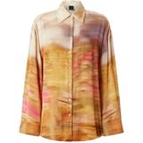Pinko - Blouse - Veelkleurig - Viscose - Met Kraag