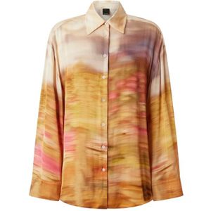 Pinko - Blouse - Veelkleurig - Viscose - Met Kraag