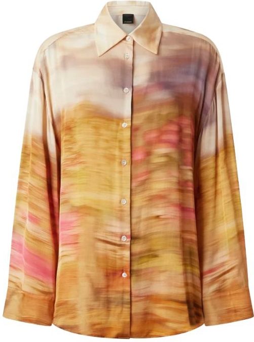 Pinko - Blouse - Veelkleurig - Viscose - Met Kraag