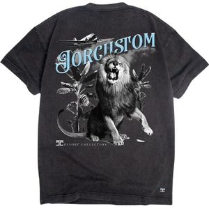 JorCustom Lion Loose Fit T-Shirt SS24 - Acid Grey XL