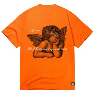 JorCustom KD25 Angel Loose Fit Tee - Orange XS