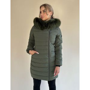 Peuterey Women Seriola ML 04 Fur Jacket - Leaf Green 48-XL