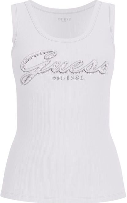 Guess - W5YP00KCXJ2 - Mouwloze Top - Zwart - Synthetisch