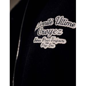 Croyez Oversized Varsity Jacket - Black/White M