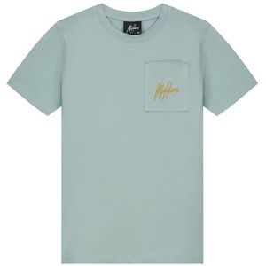 Malelions Kids Counter T-Shirt - Aqua Grey/Light Orange 2-92