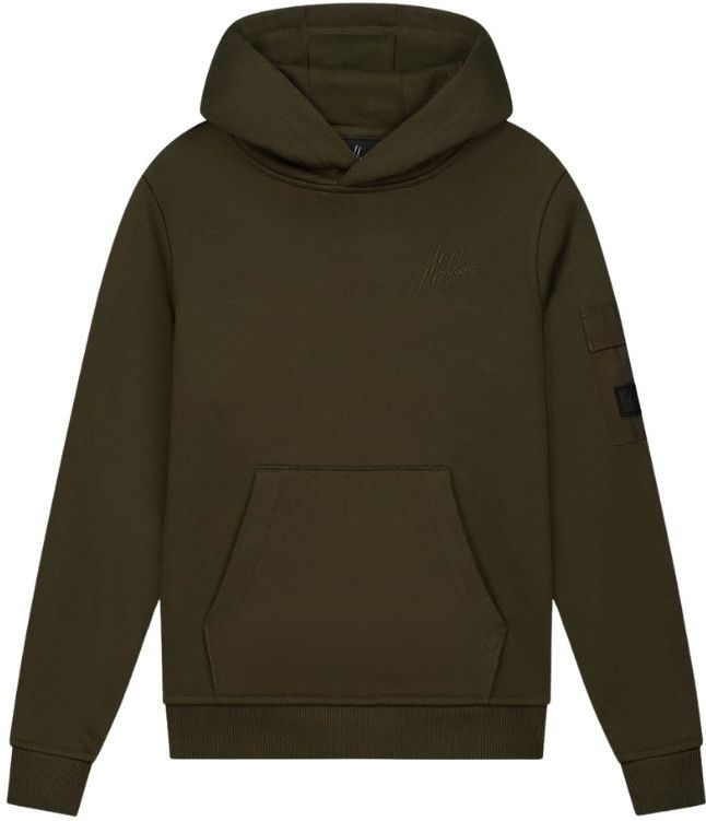 Malelions Kids Nylon Pocket Hoodie - Moss Green 4-104
