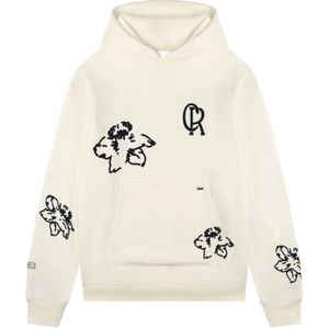 Croyez Initial Flower Hoodie - Cream/Navy XXL