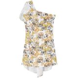 Versace Jeans Couture Women One Shoulder Dress - White/Gold