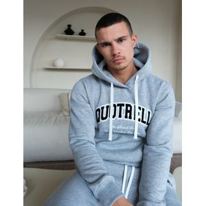 Quotrell University Hoodie - Grey Melee/White L