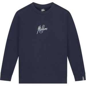 Malelions Kids Split Essentials Sweater - Navy/Light Blue