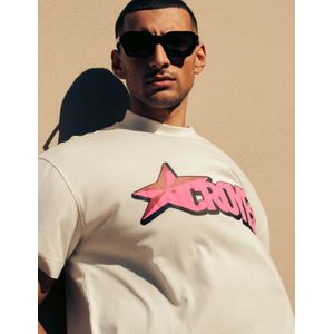 Croyez Celestial T-Shirt - Off White/Pink S