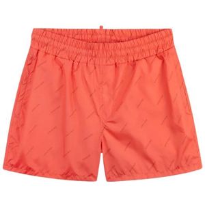 Croyez Allover Swim Shorts - Coral XL