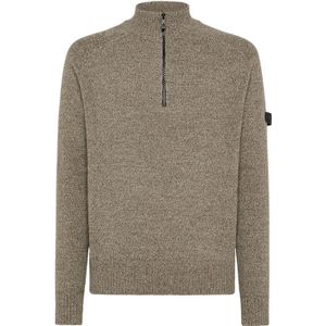 Peuterey Braille 03 Wool Half-Zip Sweater - Mustang - Mouli L