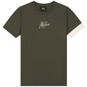 Malelions Kids Captain T-Shirt - Moss Green/Beige 4-104