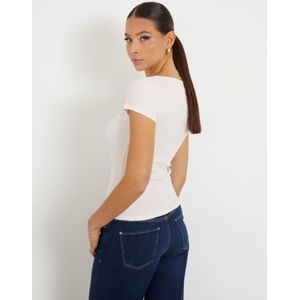 Guess SS Henley Olympia Top - Pure White S