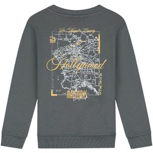 Malelions Kids Hollywood Map Sweater - Anthracite 4-104