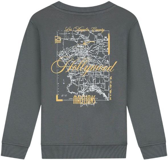 Malelions Kids Hollywood Map Sweater - Anthracite 4-104