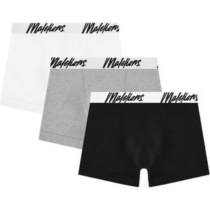 Malelions Boxer 3-Pack - White/Grey/Black XS