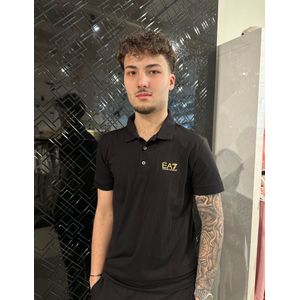 Ea7 Chest Logo Polo - Black