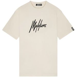 Malelions Essentials Regular T-shirt - Off White XXS