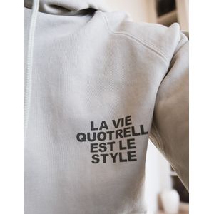 Quotrell La Vie Hoodie - Dark Beige/Brown L