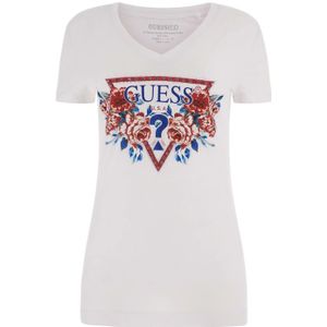 Guess Roses Triangle Tee - Pure White