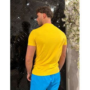Dsquared2 Small Arm Logo T-Shirt - Yellow/Fuxia L