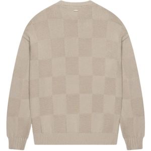 Croyez Checkerboard Knit Sweater - Grey S