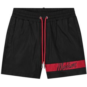 Malelions Captain Swimshort - Black/Red XXL