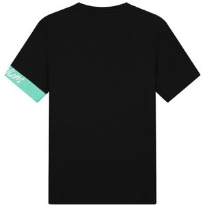 Malelions Captain T-Shirt 2.0 - Black/Turquoise XXS
