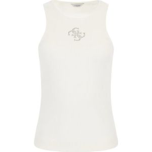 Guess Round Neck Guendalia Top - Pure White