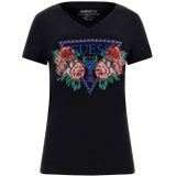 Guess Roses Triangle Tee - Jet Black