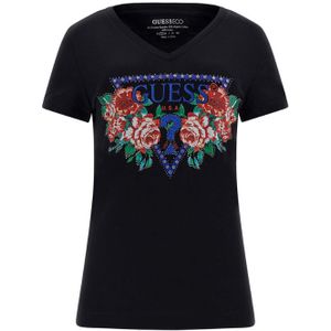 Guess Roses Triangle Tee - Jet Black