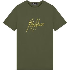 Malelions Duo Essentials T-Shirt - Army/Yellow