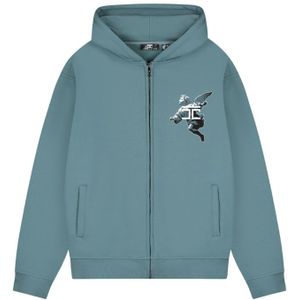 JorCustom Above All Fleece Zipped Hoodie - Ocean Blue XS