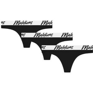 Malelions Women String 3-Pack - Black S