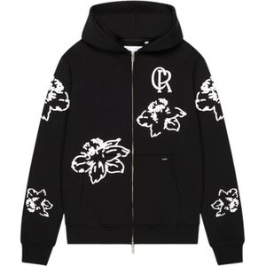 Croyez - Flower Zip-Hoodie - Zwart - Hoodie