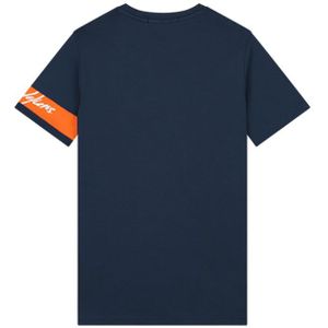 Malelions Captain T-Shirt - Navy/Orange XXL