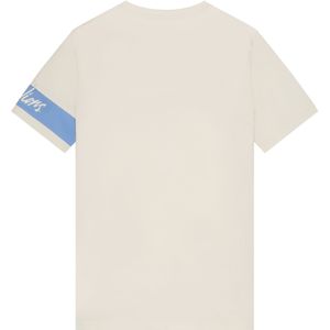 Malelions Captain T-Shirt - Off-White/Vista Blue L