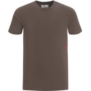 Triangular Wordmark Logo T-Shirt - Brown S