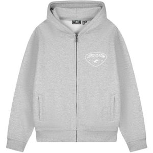 JorCustom Race Again Fleece Zipped Hoodie - Grey Melange XS