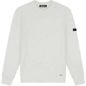 Malelions Knitted Rib Sweater - Off-White XS