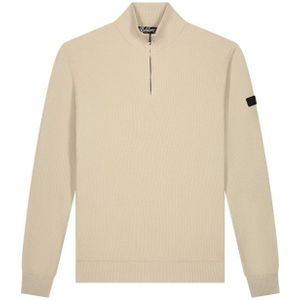Malelions Knit Quarter Zip - Taupe
